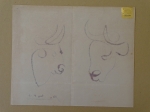 Pablo Picasso - attributed, ink drawing, bulls