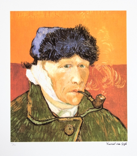 Vincent van Gogh - Autoportrait à l'oreille bandée et à la pipe
