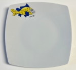 Hand-painted Limoges porcelain "Fish" Atelier Corneille