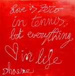 Love is zero in tennis