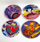 Guillaume Corneille - Corneille, six sous-verres, céramique