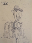 attributed, ink drawing