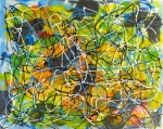 Blue Green on Yellow