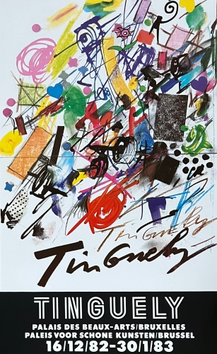 Jean TINGUELY - Grote affiche Paleis voor Schone Kunsten, Brussel