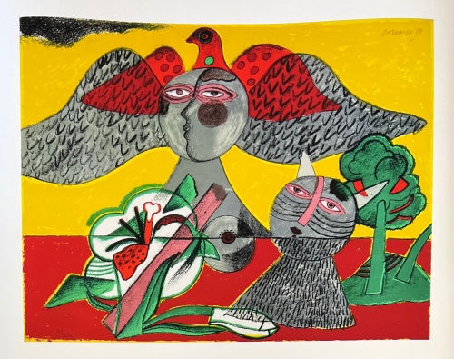 Guillaume Corneille - Kat, Bloem en Vogel A.O. 36/45