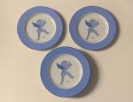 3 Plates "The Angel after Rubens" - Limoges Porcelain