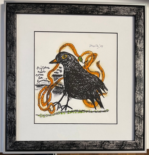 Guillaume Corneille - Oiseau noir sous la lumière et le soleil des Tropiques, 2004
