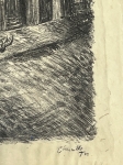 Guillaume Corneille - Petite rue dans Paris, première lithographie de Corneille, 1943