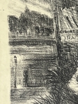 Guillaume Corneille - Petite rue dans Paris, première lithographie de Corneille, 1943