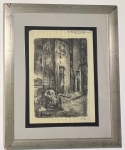 Guillaume Corneille - Petite rue dans Paris, première lithographie de Corneille, 1943