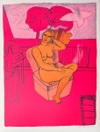 Lithograph signed "Woman at the Window"