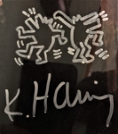 Keith Haring  - drawing on poster