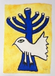 Aquagravure signed : The Menorah of Peace