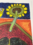 Guillaume Corneille - Lithographie signée : Le Tournesol, Hommage à Van Gogh