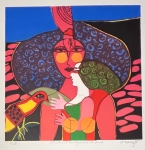 Signed lithograph: Imaginary portrait of Dora, 1978