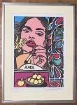 Franco Bonvi - Signed lithograph : Mine; enframed
