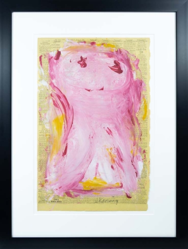 Willem De Kooning - Painting on newspaper