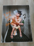 Woman on toilet (I am full of love)